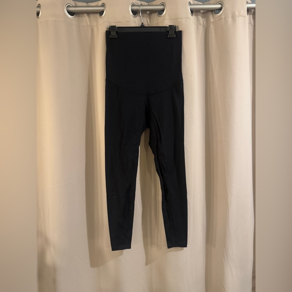 High-Waisted Black Maternity/Active Leggings - Comfortable Support